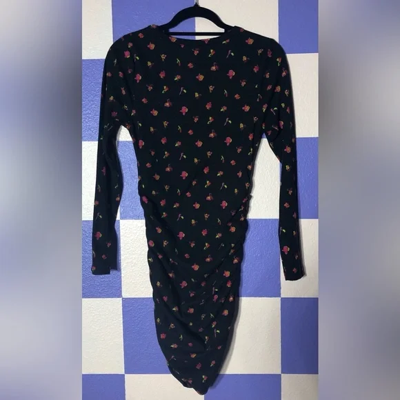 Abound | Dresses | Nwot Nordstrom X Abound Long Sleeve Ribbed Ruched Black Floral Dress Size M | Poshmark Abound | Dresses | Nwot Nordstrom X Abound Long Sleeve Ribbed Ruched Black Floral Dress Size M | Poshmark
